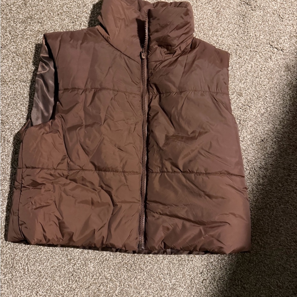 Brown Puffer Vest